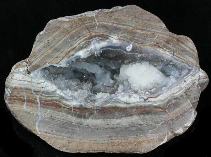 Crystal Filled Dugway Geode (Polished Half) #33162